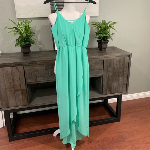 Lush Tulip Hem High Low Maxi Dress Size Small - Picture 2 of 4
